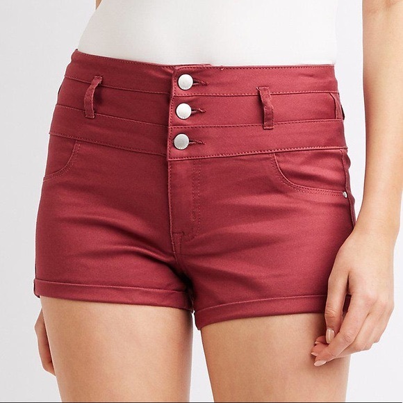 refuge Pants - ✨3/ $25✨ Burgundy high waisted shorts